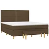 Image de vidaXL Sommier à Lattes de lit avec Matelas Marron foncé 180x200 cm