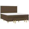 Image de vidaXL Sommier à Lattes de lit avec Matelas Marron foncé 160x200 cm