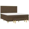 Image de vidaXL Sommier à Lattes de Lit avec Matelas, Lit Rembourré, Lit Double, Lit Adulte de Chambre à Coucher Intérieur, Moderne, Marron Foncé 180x200 cm