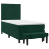 Image de vidaXL Sommier à Lattes de lit et Matelas Vert foncé 80x200 cm Velours