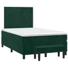 Image de vidaXL Sommier à Lattes de lit et Matelas Vert foncé 120x200cm Velours