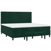 Image de vidaXL Sommier à Lattes de lit et Matelas Vert foncé 200x200cm Velours