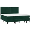 Image de vidaXL Sommier à Lattes de lit et Matelas Vert foncé 200x200cm Velours