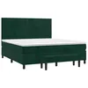 Image de vidaXL Sommier à Lattes de Lit avec Matelas, Lit Rembourré, Lit Double, Lit Adulte de Chambre à Coucher Intérieur, Moderne, Vert Foncé 160x200cm Velours