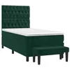 Image de vidaXL Sommier à Lattes de Lit avec Matelas, Lit Rembourré, Lit Simple, Lit Adulte de Chambre à Coucher Intérieur, Moderne, Vert Foncé 100x200 cm