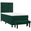 Image de vidaXL Sommier à Lattes de Lit avec Matelas, Lit Rembourré, Lit Simple, Lit Adulte de Chambre à Coucher Intérieur, Moderne, Vert Foncé 100x200 cm