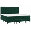 Image de vidaXL Sommier à Lattes de Lit avec Matelas, Lit Rembourré, Lit Double, Lit Adulte de Chambre à Coucher Intérieur, Moderne, Vert Foncé 200x200cm Velours