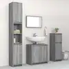 Image de vidaXL Ensemble de meubles de salle de bain 4 pcs Sonoma gris