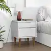 Image de vidaXL Table de chevet MOLDE Blanc 40x35x48 cm Bois de pin massif