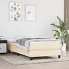 Image de vidaXL Sommier à lattes de lit et matelas Crème 90x190 cm Tissu