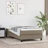 Image de vidaXL Sommier à lattes de lit avec matelas Taupe 100x200 cm Tissu