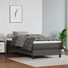Image de vidaXL Sommier à lattes de lit avec matelas Gris 80x200 cm Similicuir