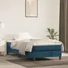 Image de vidaXL Sommier à lattes de lit avec matelas Bleu foncé 90x190 cm