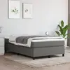 Image de vidaXL Sommier à lattes de lit avec matelas Gris foncé 120x200cm Tissu