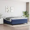 Image de vidaXL Sommier à lattes de lit avec matelas Bleu 180x200 cm Tissu