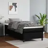Image de vidaXL Sommier à lattes de lit avec matelas Noir 80x200cm Similicuir