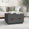 Image de vidaXL Table basse Gris 60x53x35 cm Bois massif de pin