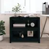 Image de vidaXL Bibliothèque Noir 80x35x68 cm Bois de pin massif