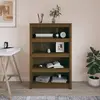 Image de vidaXL Bibliothèque Marron miel 80x35x126 cm Bois de pin massif