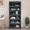 Image de vidaXL Bibliothèque Gris 80x35x183 cm Bois de pin massif
