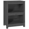 Image de vidaXL Bibliothèque Armoire à Livres Étagère à Livres sur Pied Meuble de Rangement Bureau Maison Intérieure Gris 50x35x68 cm Bois de Pin Massif