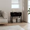 Image de vidaXL Table console Noir 76,5x40x75 cm Bois massif de pin