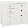 Image de Armoire latérale Blanc 100x40x90 cm Bois de pin massif