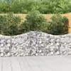 Image de vidaXL Paniers à gabions arqués 2 pcs 200x30x80/100 cm Fer galvanisé