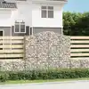 Image de vidaXL Paniers à gabions arqués 3 pcs 200x30x180/200 cm Fer galvanisé