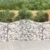 Image de vidaXL Paniers à gabions arqués 18 pcs 200x50x100/120 cm fer galvanisé