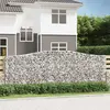 Image de vidaXL Paniers à gabions arqués 3 pcs 400x30x140/160 cm Fer galvanisé