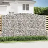 Image de vidaXL Paniers à gabions arqués 3 pcs 400x50x220/240 cm Fer galvanisé
