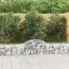 Image de vidaXL Paniers à gabions arqués 8 pcs 200x30x40/60 cm Fer galvanisé