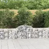 Image de vidaXL Paniers à gabions arqués 2 pcs 200x30x60/80 cm Fer galvanisé