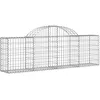 Image de vidaXL Paniers à gabions arqués 12 pcs 200x30x60/80 cm Fer galvanisé, gabion, cage de gabion, panier de mur de gabion, mur de gabion