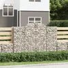 Image de vidaXL Paniers à gabions arqués 7 pcs 200x30x140/160 cm Fer galvanisé