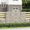 Image de vidaXL Paniers à gabions arqués 5 pcs 200x50x140/160 cm Fer galvanisé