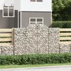 Image de vidaXL Paniers à gabions arqués 25 pcs 200x50x140/160 cm Fer galvanisé