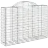 Image de vidaXL Paniers à gabions arqués 50 pcs 200x50x140/160 cm Fer galvanisé, gabion, cage de gabion, panier de mur de gabion, mur de gabion