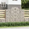 Image de vidaXL Paniers à gabions arqués 4 pcs 200x50x160/180 cm Fer galvanisé