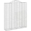 Image de vidaXL Paniers à gabions arqués 8 pcs 200x50x220/240 cm Fer galvanisé, gabion, cage de gabion, panier de mur de gabion, mur de gabion