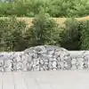 Image de vidaXL Paniers à gabions arqués 9 pcs 300x30x60/80 cm Fer galvanisé