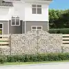 Image de vidaXL Paniers à gabions arqués 2 pcs 300x50x140/160 cm fer galvanisé
