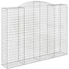 Image de vidaXL Paniers à gabions arqués 15 pcs 300x50x220/240 cm fer galvanisé, gabion, cage de gabion, panier de mur de gabion, mur de gabion