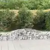 Image de vidaXL Paniers à gabions arqués 2 pcs 400x30x40/60 cm Fer galvanisé