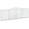 Image de vidaXL 20x Paniers à Gabions Arqués Cages à Gabions Arquées Murs de Gabion Barrières de Jardin Terrasse Extérieur 400x30x120/140 cm Fer Galvanisé