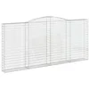 Image de vidaXL Paniers à gabions arqués 15 pcs 400x30x180/200 cm Fer galvanisé