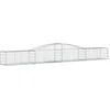Image de vidaXL 25x Paniers à Gabions Arqués Cages à Gabions Arquées Murs de Gabion Barrières de Jardin Terrasse Extérieur 400x50x40/60 cm Fer Galvanisé