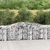 Image de vidaXL Paniers à gabions arqués 2 pcs 400x50x80/100 cm Fer galvanisé