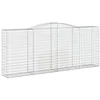 Image de vidaXL Paniers à Gabions Arqués 25 pcs, Murs de Soutènement, Cages à Gabions, Barrières de Jardin Terrasse Extérieur, 400x50x160/180 cm Fer Galvanisé